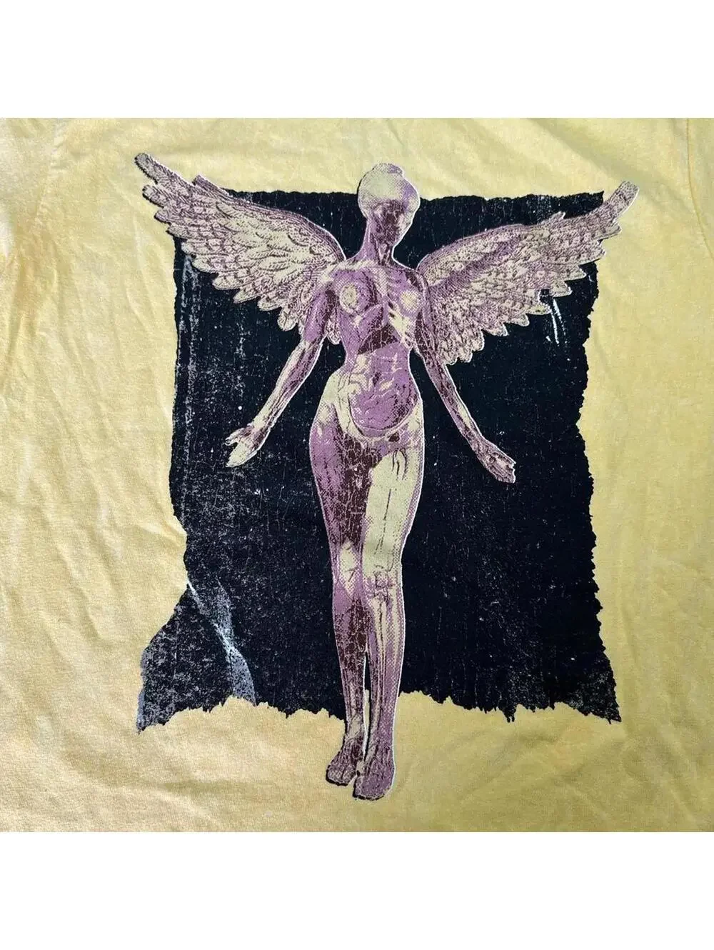 NIRVANA In Utero Yellow Angel Tee - Small